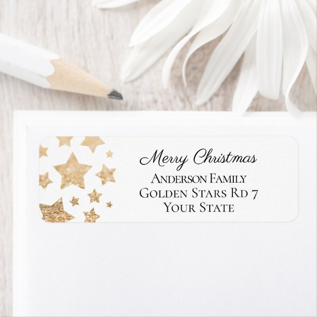 Gold funkeln Star Weihnachtsfeiertag weiß (Insitu)