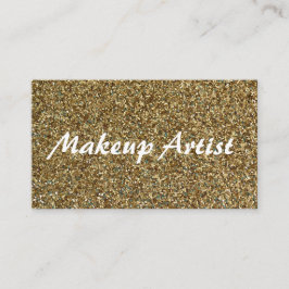 Gold Funkelnd Glitzer Makeup Artist Business Card Visitenkarte