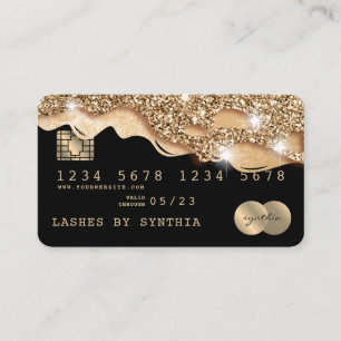 Gold für die Kreditkarte Visitenkarte
