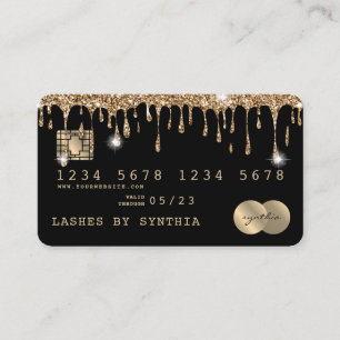 Gold für die Kreditkarte Visitenkarte