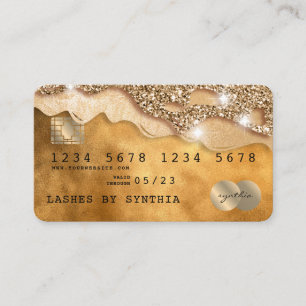 Gold für die Kreditkarte Visitenkarte