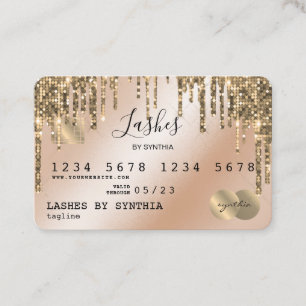 Gold für die Kreditkarte Visitenkarte