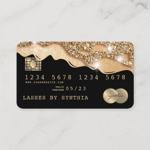 Gold für die Kreditkarte Visitenkarte