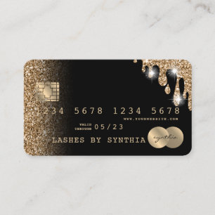 Gold für die Kreditkarte Visitenkarte