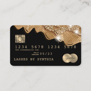 Gold für die Kreditkarte Visitenkarte