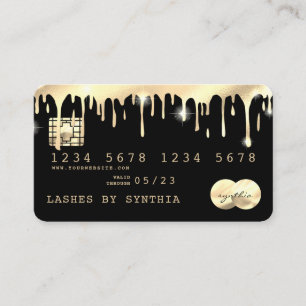 Gold für die Kreditkarte Visitenkarte