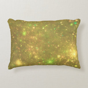 Gold Galactic Glitzer Print Dekokissen