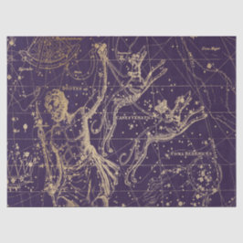 Gold Galaxy Star Map Series Design 5 Seidenpapier