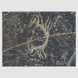Gold Galaxy Star Map Series Design 6 Seidenpapier