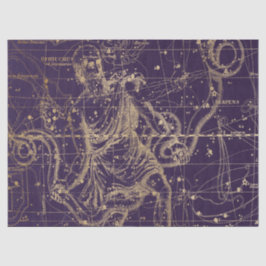 Gold Galaxy Star Map Series Design 9 Seidenpapier