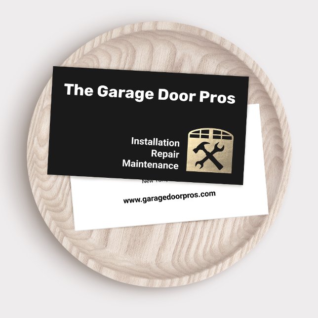 Gold Garage Door Installation and Repair Visitenkarte (Von Creator hochgeladen)