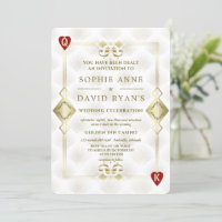Gold Gatsby Casino Royale Vegas Poker Wedding