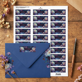 Gold geätzter Lavendel-Teal-Pfingstrosen-Rahmen