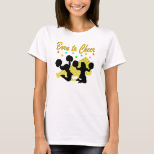 GOLD GEBOREN ZU CHEER MEGAPHONE CHEERLEADER T-Shirt