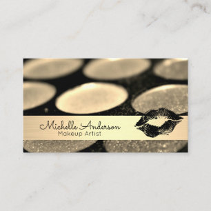 Gold gebürstet Makeup Palette Kiss Visitenkarte