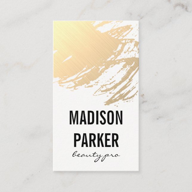 Gold gebürstet visitenkarte (Vorderseite)