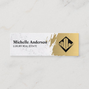 Gold gebürstet   Wardrobe Artist   Real Anwesen Ag Mini Visitenkarte