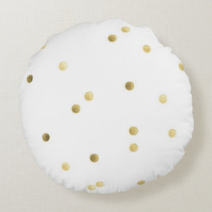Gold gebürstetes Polyester-rundes Wurfs-Kissen Rundes Kissen