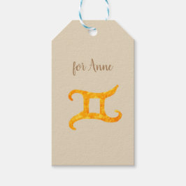 Gold Gemini Astrologie Geschenkanhänger