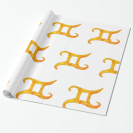 Gold Gemini Astrologie Geschenkpapier