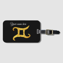 Gold Gemini Astrologie Schild Custom