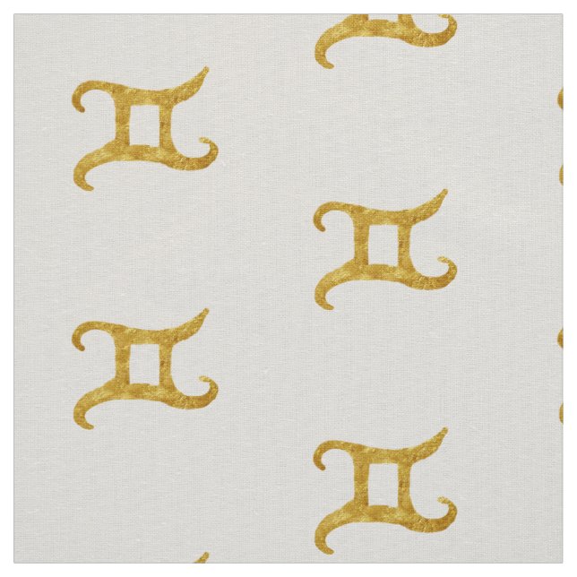 Gold Gemini Astrologie Stoff (Muster)