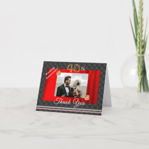 Gold & Gems 40e anniversaire Mariage Merci