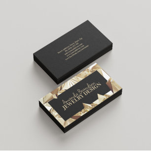 Gold Gemstone Diamond Jeweler Juwelier Design Visitenkarte