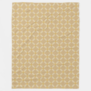Gold gepunktetes Kreis geometrisches Muster Fleece