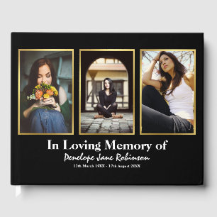 Gold Gerahmt Collage Foto in Love Memory Gästebuch