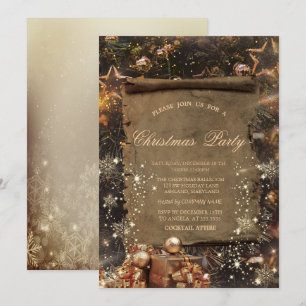 Gold Geschenke, Snowflakes Vintage Company  Einladung