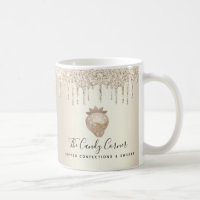 Gold getauchte Erdbeere Confection Glitzer Tropfen