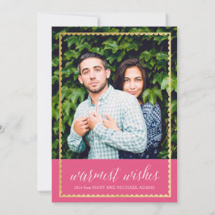 Gold getrimmte warme Wünsche rosa