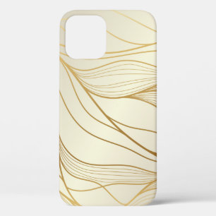 Gold gewelltes Muster. Luxuriöse goldene Linearnam Case-Mate iPhone Hülle