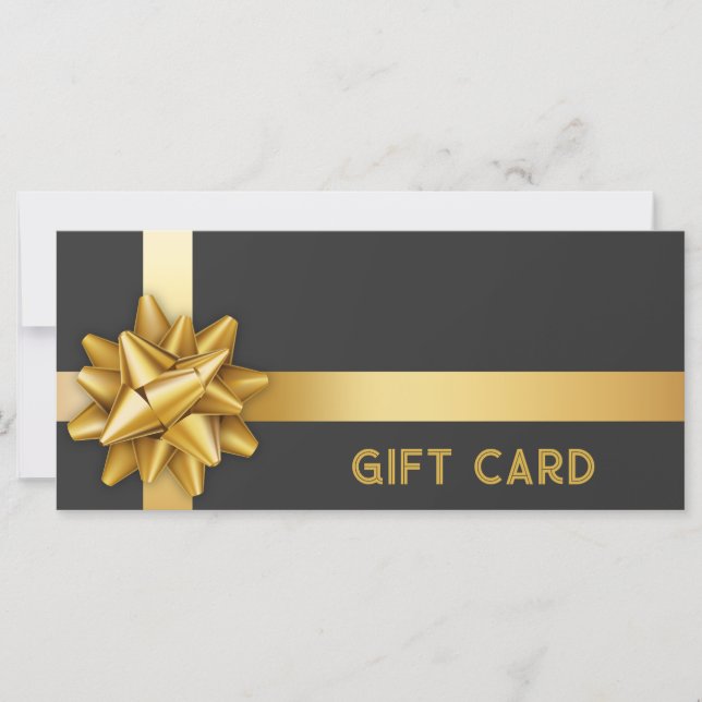Gold Gift Bow Satin Ribbon Trendschwarze Geschenkk (Vorderseite)