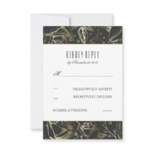 Gold Gipskraut-Rose Hochzeiten von RSVP-Karten