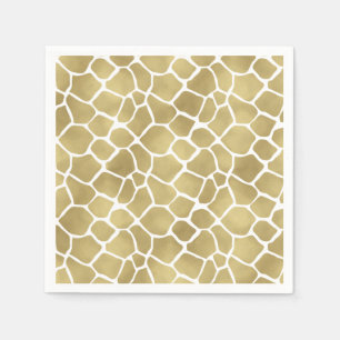 Gold Giraffe Print Serviette