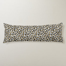 Gold Glam Black Leopard Print Seitenschläferkissen