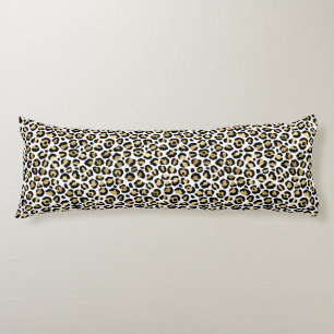 Gold Glam Black Leopard Print Seitenschläferkissen