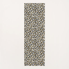 Gold Glam Black Leopard Print Yogamatte