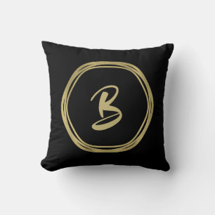 Gold Glam & Black Rings (Jegliche Farbe) Modernes Kissen