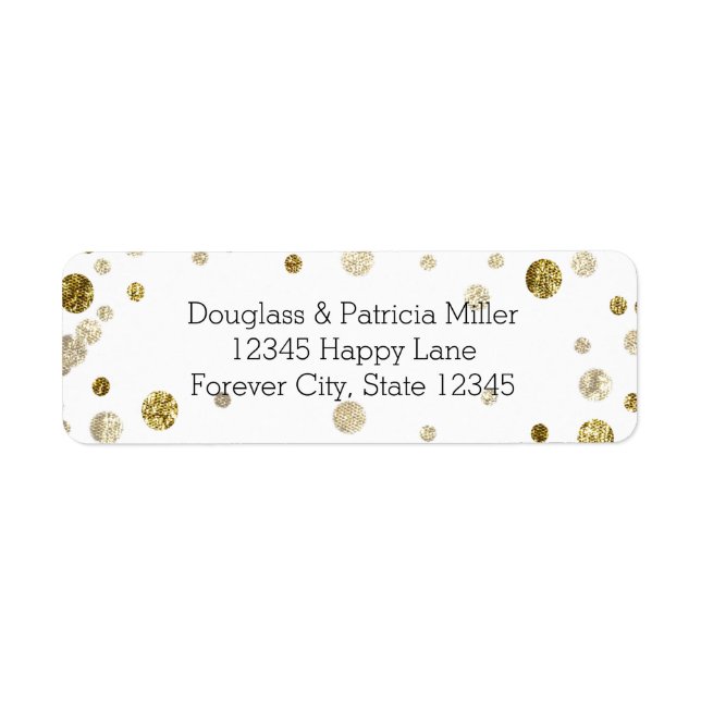 Gold Glam Bokeh Confetti Dots (Vorne)