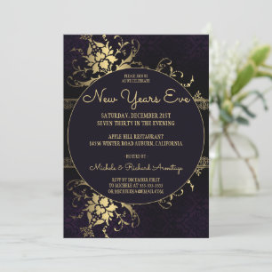 Gold Glam Celebration Nouvel An Invitation