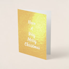 Gold Glam Christmas Personalisiert Card Folienkarte