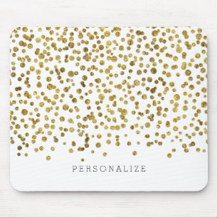 Gold Glam Confetti Mousepad