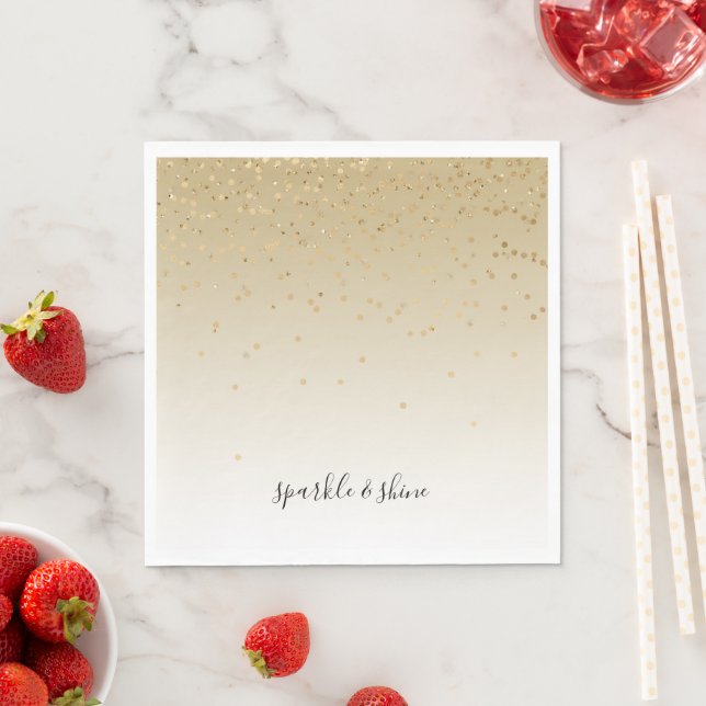 Gold Glam Confetti Ombre Serviette (Beispiel)