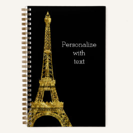 Gold Glam Eiffel Tower  Notizbuch