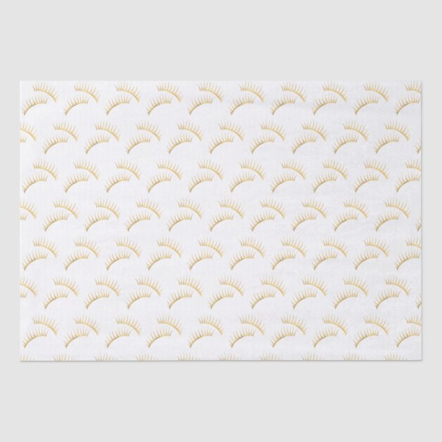 Gold Glam Eyelashes Seidenpapier (Vorderseite)