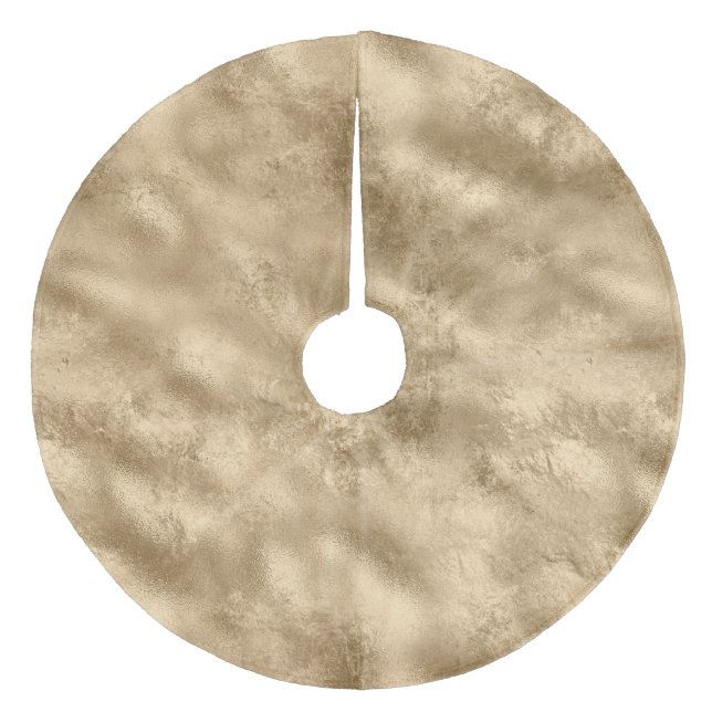 Gold Glam Fleece Weihnachtsbaumdecke (Vorderseite)