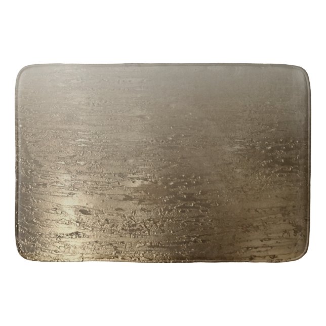 Gold Glam Gilded Brush Moderne Eleganz Badematte (Vorderseite)